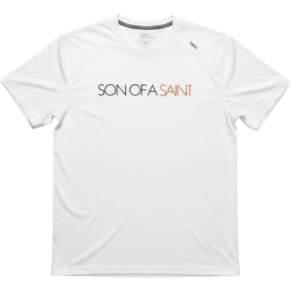 tasc Performance Son of a Saint Shirt Mens S Bamboo Carrollton TM110 White